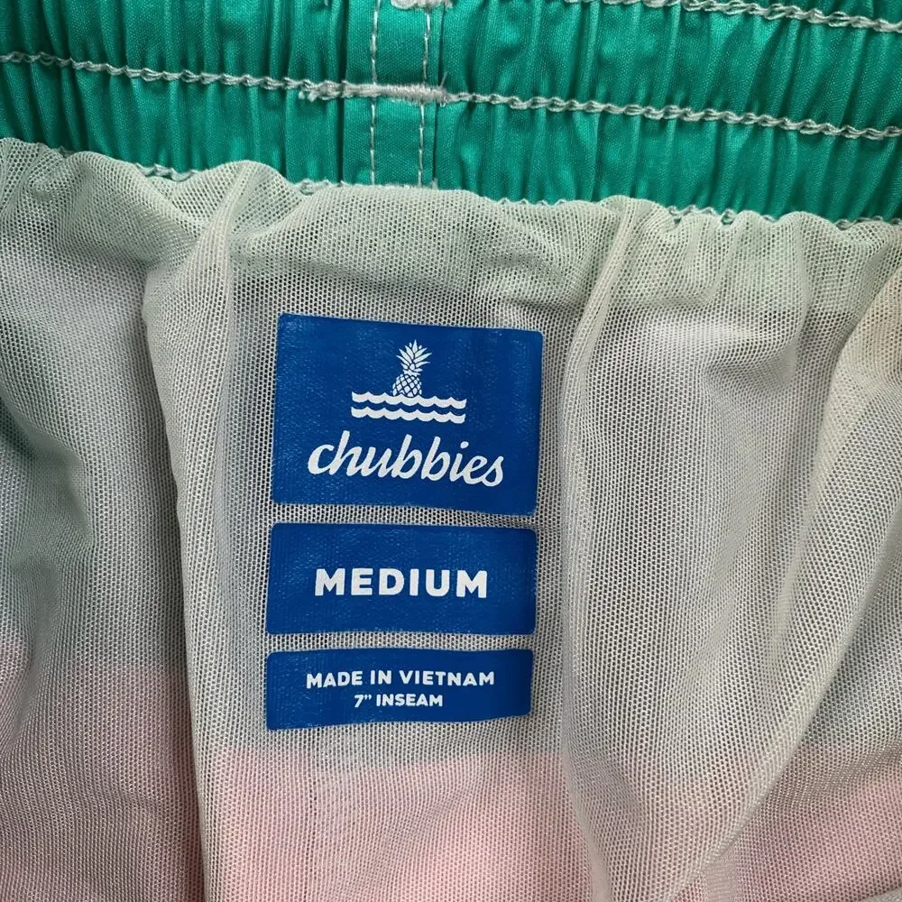 Chubbies Swim Shorts Men M Medium The Aquatic Libations Mesh Lined Swim Trunks